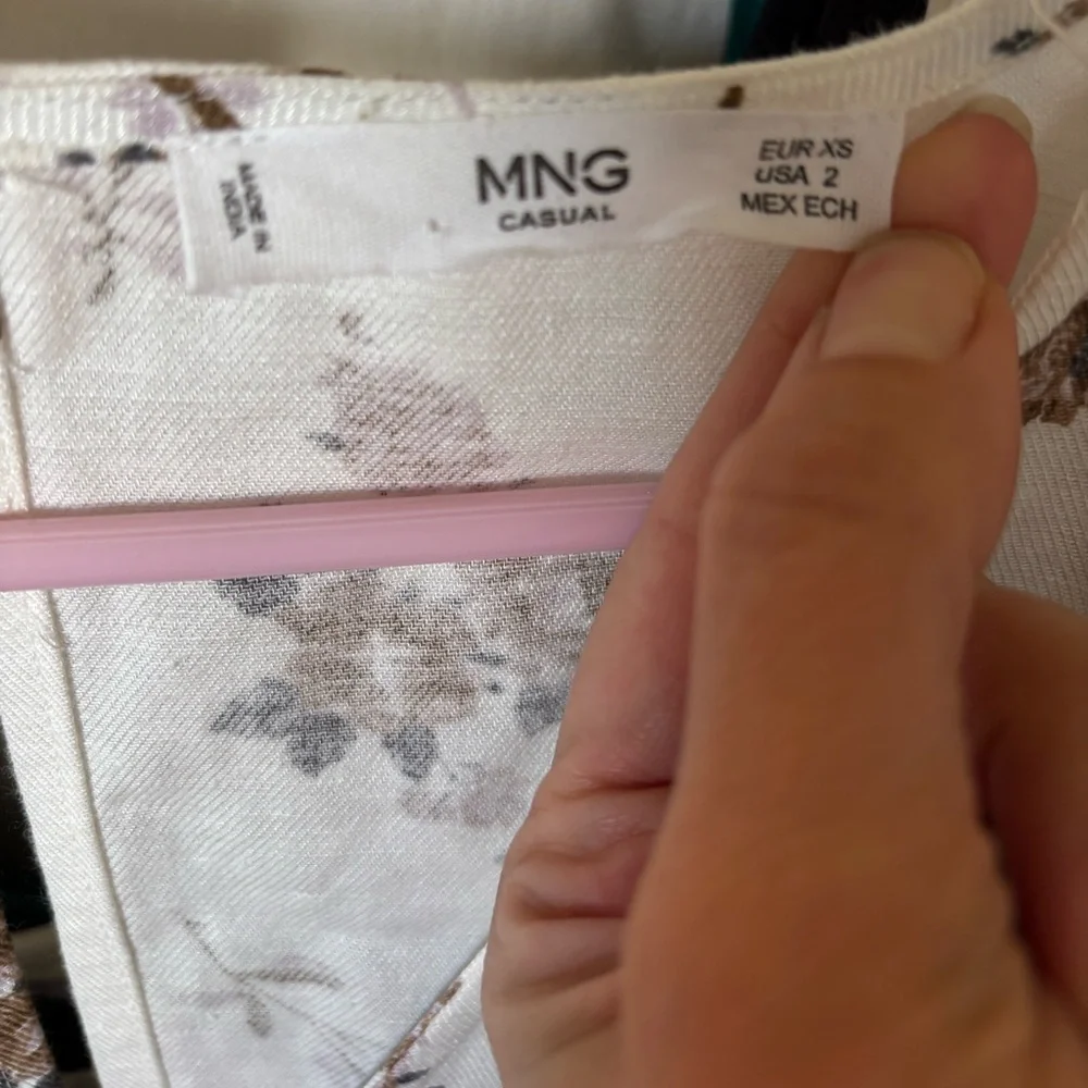 Mango Floral Button-Down White Dress - Picture 4 of 4